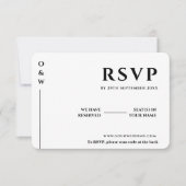 Noir & Blanc QR Code Mariage RSVP (Devant)