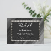 Noir & blanc rétro, Mariage RSVP perles (Debout devant)