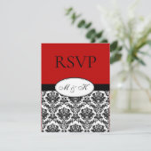 Noir blanc rouge Damas RSVP (Debout devant)