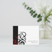 Noir, Blanc, Rouge Reverse Swirl Cartes de Place,  (Debout devant)