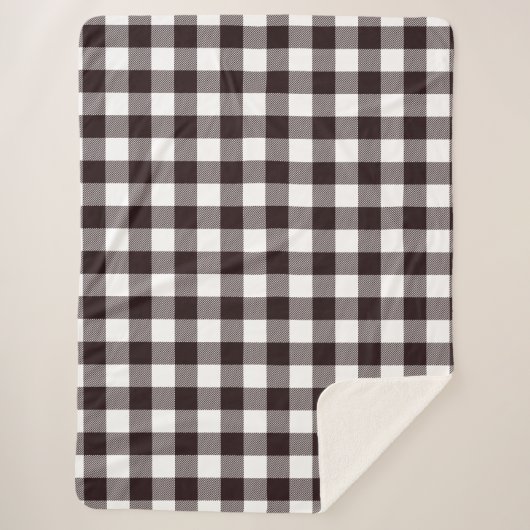 Noir & Blanc Rustique En vichy Plaid Motif (Devant)