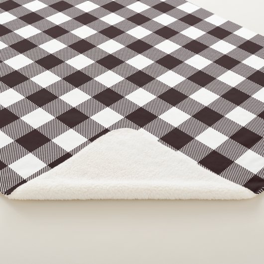Noir & Blanc Rustique En vichy Plaid Motif (3/4)