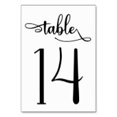 Noir blanc simple numéro de table 3,5x5 | Tableau  (Par défaut)