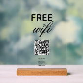 Noir Blanc Simple Wi-Fi Gratuit Code QR Symbole ac (Neutre)