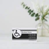 Noir blanc symbole carte de visite (Debout devant)