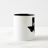 Noir/blanc tasse de 11 onces - le Texas hé vous (Centre)