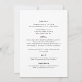 noir, blanc tout en un modèle faire-part de mariag (Dos)