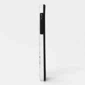 Noir Blanc Tuxedo Chat sur Blue iPhone 5 Coques (Dos/Gauche)