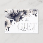 Noir Blanc Votre Logo Certificat Cadeau Profession (Devant)