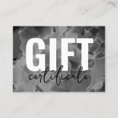 Noir Blanc Votre Logo Certificat Cadeau Profession (Devant)