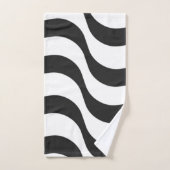 noir + blanc zèbre rayure motif moderne (Serviette à main)