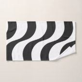 noir + blanc zèbre rayure motif moderne (Serviette à main)