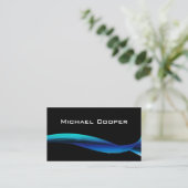 Noir bleu professionnel de carte de visite de (Debout devant)