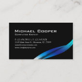 Noir bleu professionnel de carte de visite de (Dos)