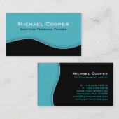 Noir bleu professionnel de carte de visite de (Devant / Derrière)