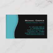 Noir bleu professionnel de carte de visite de (Dos)