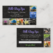 Noir bleu royal de carte de visite de salon de (Devant / Derrière)