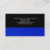 Noir bleu unique Carte de visite consultant modern (Dos)
