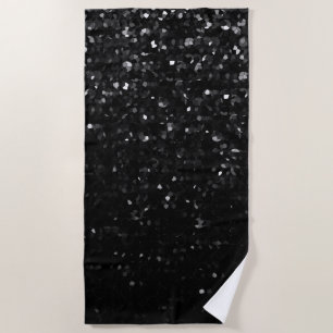 Noir Bling en cristal Strass de serviette de plage