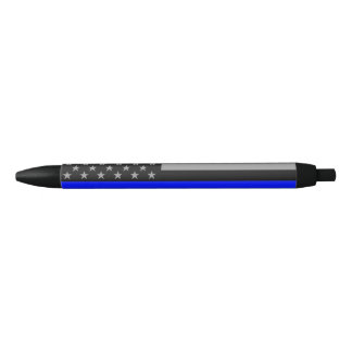 Noir Blue Line mince marquent le stylo à l'encre noire
