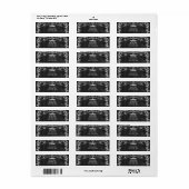 Noir Bois & Blanc Vintage Étiquettes de mariage (Feuille entière)