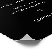 NOIR bruiloft Favors Sign Poster (Hoek)