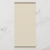 Noir brun fleur sauvage hiver Noir Menu Mariage (Dos)