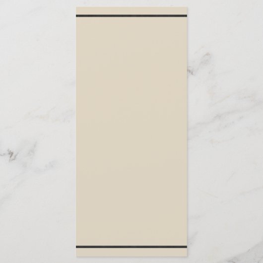 Noir brun fleur sauvage hiver Noir Menu Mariage (Dos)