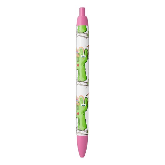 Noir Bureau de stylo et école Stylo Oiseau Cactus (devant Vertical)
