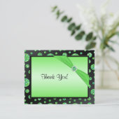 Noir, carte de remerciements scintillant de point (Debout devant)