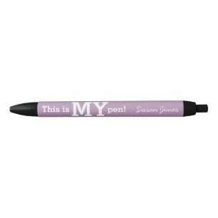 Noir C'est MON pourpre unique et drôle de stylo de