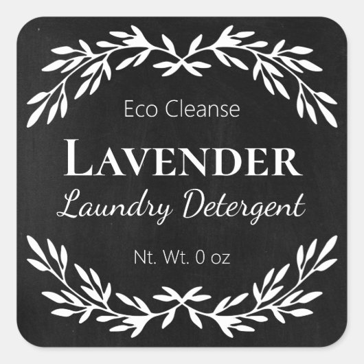 Noir Chalkboard Lave-linge Étiquettes (Devant)