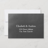 Noir Chalkboard Wedding RSVP (Dos)