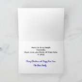 Noir Chat Noël - Humour 2020 - Carte pliée (Intérieur)