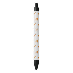 Noir Chiens de boîte Motif Stylo monogramme