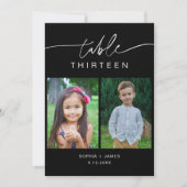 NOIR Childhood Photos Table Number Kaart 5x7 (Voorkant)