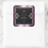 Noir Chimmery Purple Coeurs Décor Étiquettes de pr (Sac)