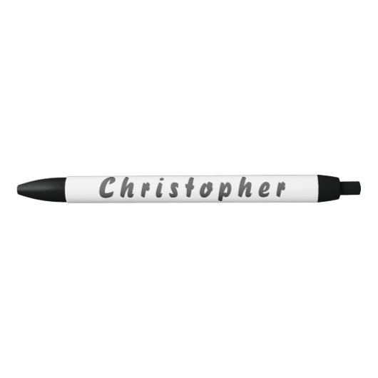 Noir Christopher stylo à bille (Devant)