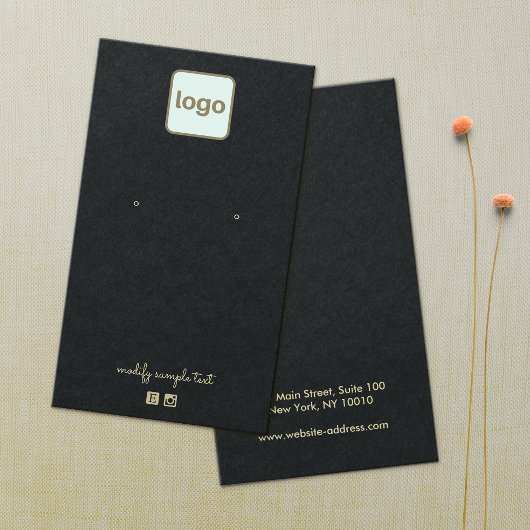 Noir clair Ajouter votre logo Écran d'oreille