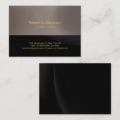 Noir clair Beige Or Tons Carte de visite moderne (Devant / Derrière)