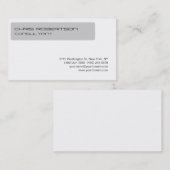 Noir clair Gris gris Carte de visite attrayant (Devant / Derrière)