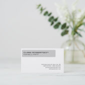 Noir clair Gris gris Carte de visite attrayant (Debout devant)