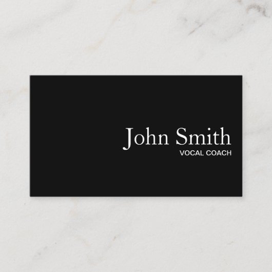 Noir clair QR Code Vocal Coach Carte de visite (Devant)
