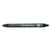Noir Clan Farquharson Stylo d'encre Tartan (Devant)