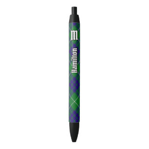 Noir Clan Hamilton Chasse Tartan Stylo À Encre