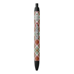 Noir Clan MacAlister robe Stylo Tartan Enk