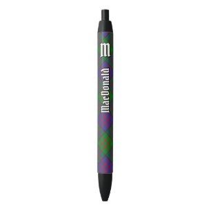 Noir Clan MacDonald Stylo à encre Tartan