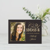 Noir, Classe d'or de 2014 Invitation de diplôme ph (Debout devant)