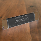 Noir classique et plaque d'identification Brown po (Taille)