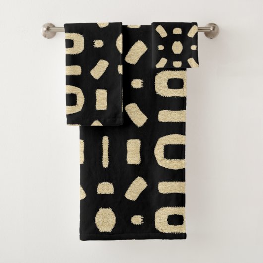 Noir comme Africain Kuba Kente Tissu de boue (En situation)